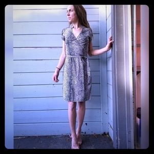 Adorable Express Studio Dalmation Print Wrap Dress